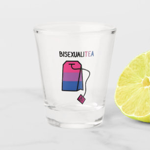 BisexualiTEA Bi Pride Flag Bisexueller Tee Schnapsglas