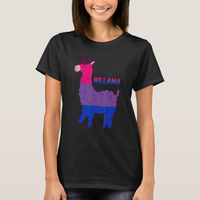 Bisexuality Llama Bisexual Flag Bi LGBTQ Bisexual  T-Shirt (Vorderseite)