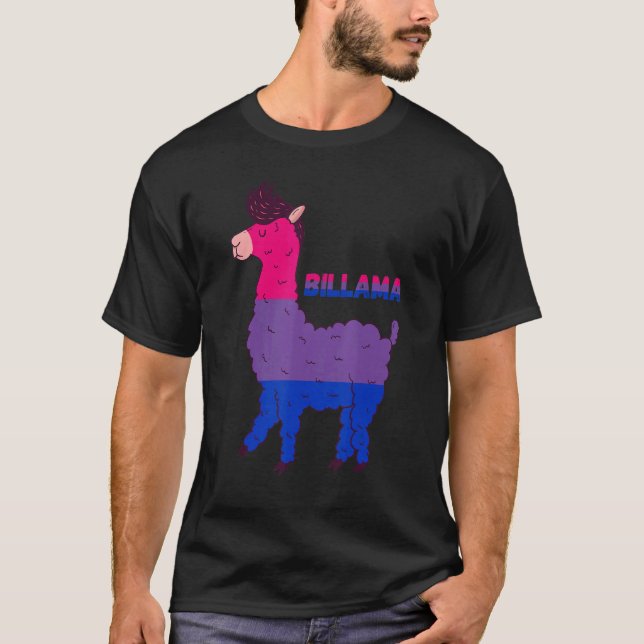 Bisexuality Llama Bisexual Flag Bi LGBTQ Bisexual  T-Shirt (Vorderseite)
