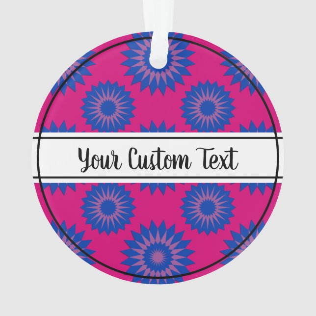 Bisexuality pride pink flower pattern ornament (Rückseite)