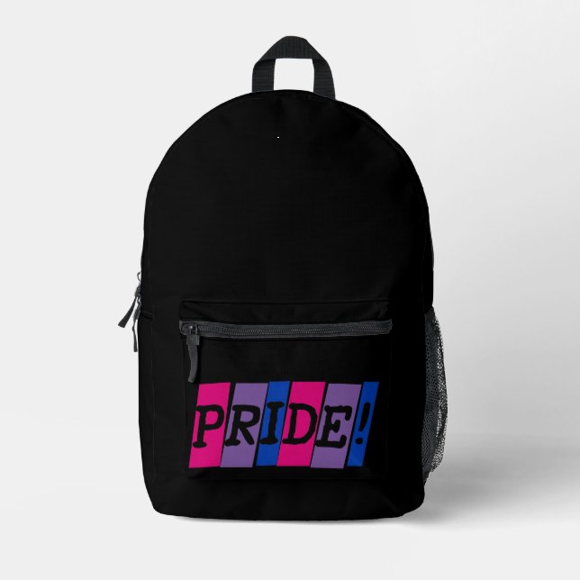 Bisexuality pride text sign  bedruckter rucksack (Vorderseite)