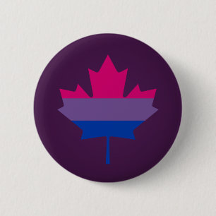 Bisexualitystolz-Ahornblatt Knopf Button
