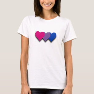 Bisexualitystolz-Herzen T - Shirt