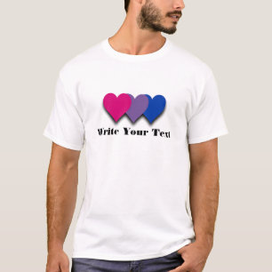 Bisexualitystolz-Herzen T - Shirt