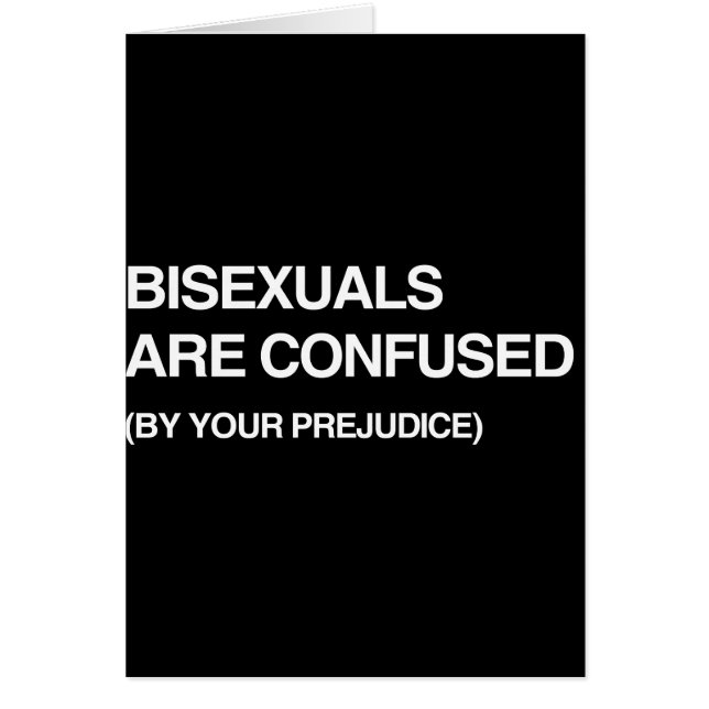 BISEXUALS WERDEN DURCH IHR VORURTEIL VERWIRRT (Vorne)