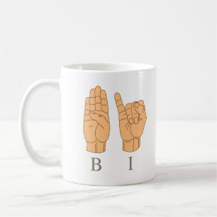 Bisexuell Bi-Gebärdensprache Kaffeetasse