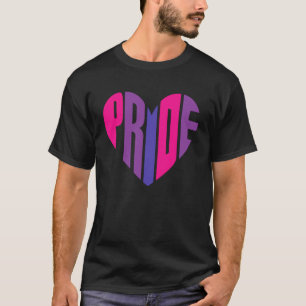 Bisexuell Bi Stolz Flagge Farben Herz Stolz T-Shirt