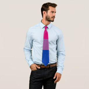 Bisexuell rosa Fuchia Lila blau gestreift LGBT Krawatte