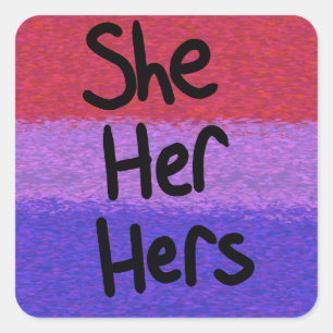 Bisexuell sie/ihr Pronomen Aufkleber