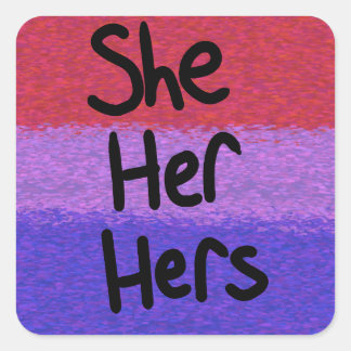 Bisexuell sie/ihr Pronomen Aufkleber