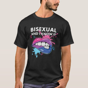 Bisexuell und ich weiß es Regenbogen Pride Bisexua T-Shirt