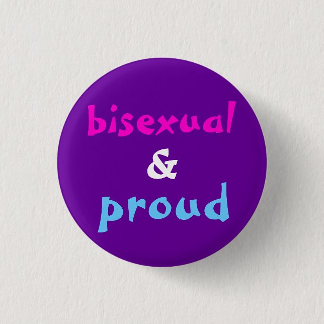 Bisexuell und stolz button (Vorderseite)