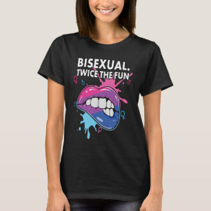 Bisexuell zweimal der Spaß Regenbogen Pride Bisexu T-Shirt