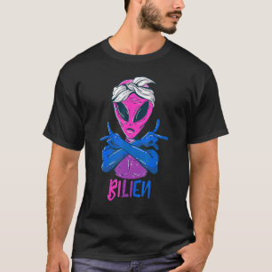 Bisexuelle Alien LGBTQ Bisexuelle Flagge Bisexuell T-Shirt