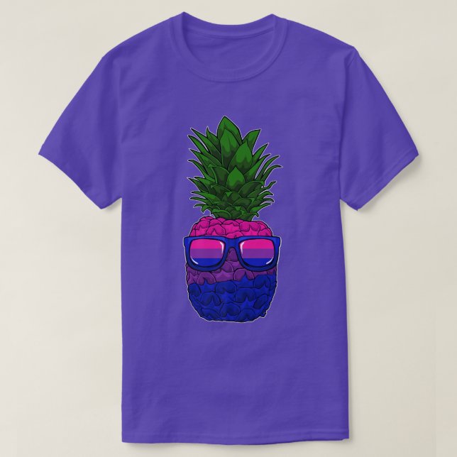 Bisexuelle Ananas Sonnenbrille LGBT-Q Subtle Bi Pr T-Shirt (Design vorne)