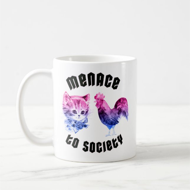 Bisexuelle Bedrohung der Gesellschaft Kaffeetasse (Links)
