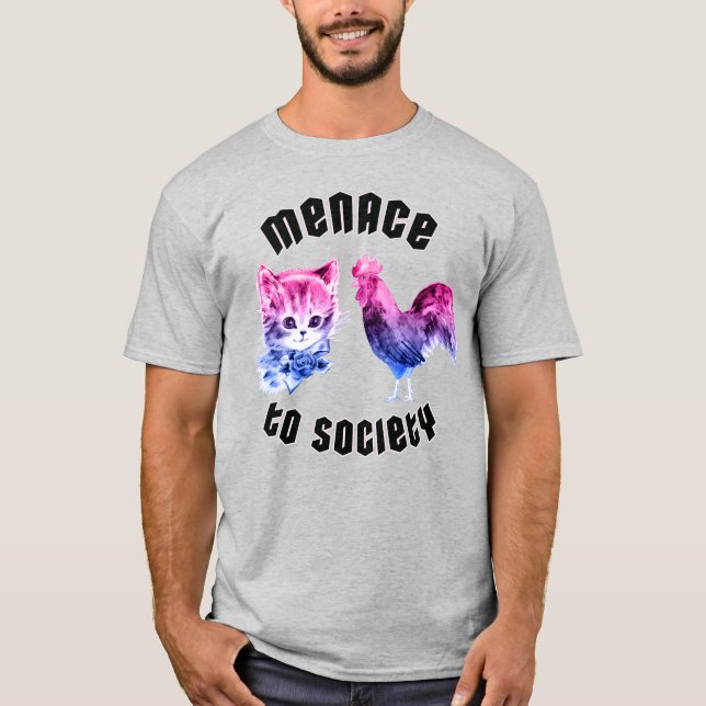 Bisexuelle Bedrohung der Gesellschaft T-Shirt (Vorderseite)