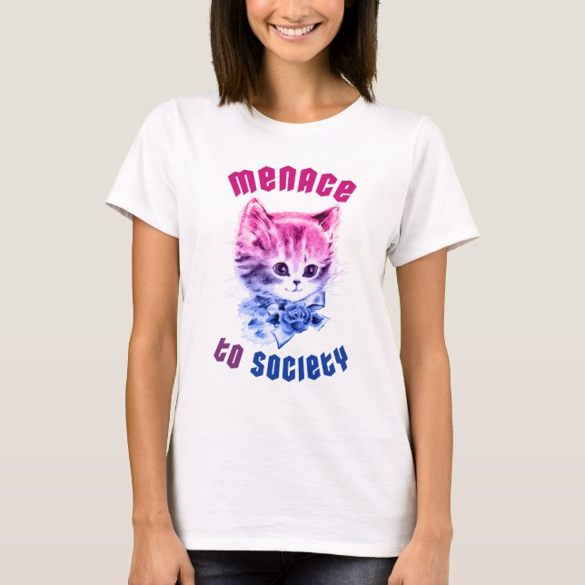 Bisexuelle Bedrohung Kitty T-Shirt (Vorderseite)