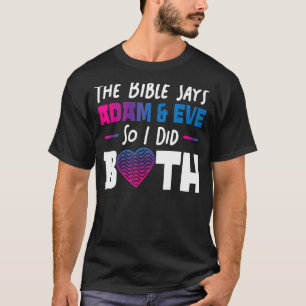 Bisexuelle Bi Pride Flag Bibel Die Bibel sagt Adam T-Shirt