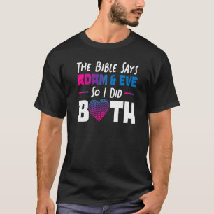Bisexuelle Bi Pride Flag Bibel Die Bibel sagt Adam T-Shirt