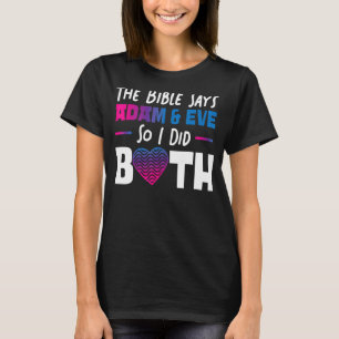 Bisexuelle Bi Pride Flag Bibel Die Bibel sagt Adam T-Shirt