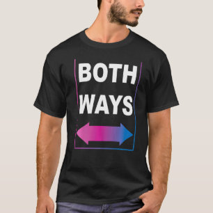 Bisexuelle Bi-Pride-Flagge auf beiden Wegen T-Shirt