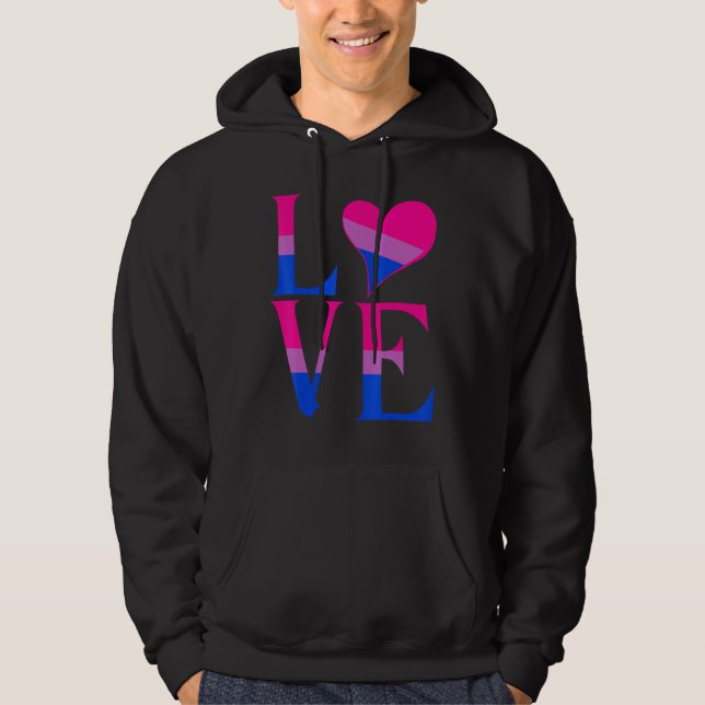 Bisexuelle Bi Prilag Liebe Unterstützung Männer Ju Hoodie (Vorderseite)