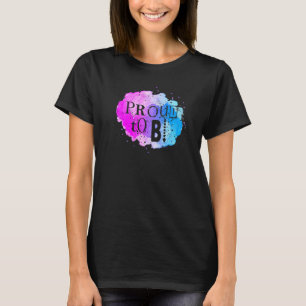 Bisexuelle Bi-Prix-Flagge Wasserfarbe stolz auf Bi T-Shirt