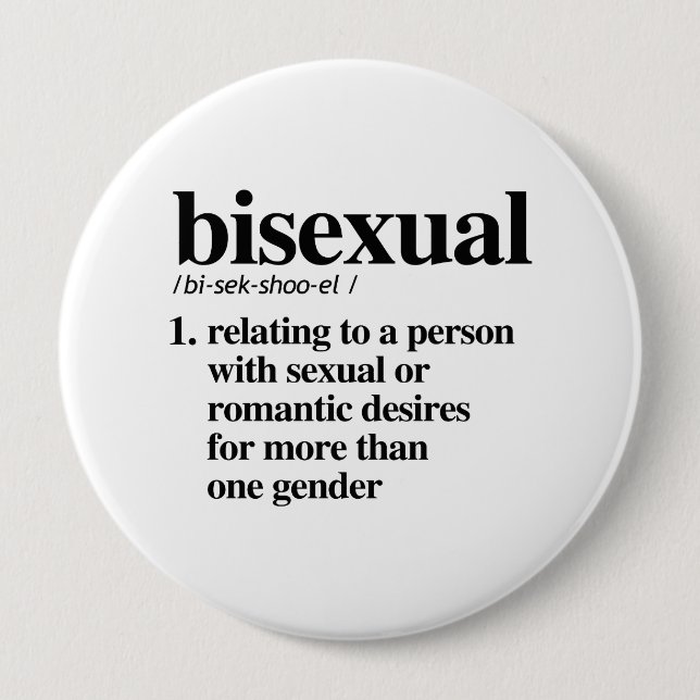 Bisexuelle Definition - definierte LGBTQ-Begriffe  Button (Vorderseite)
