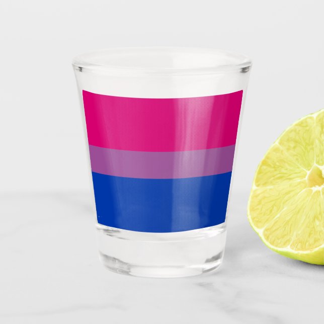 Bisexuelle Flag- und Priestergemeinde/Geschlechter Schnapsglas (Vorderseite)