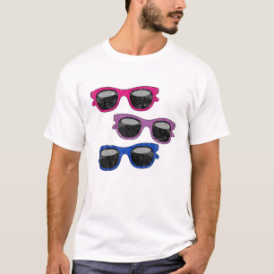 Bisexuelle Flagge Coole Sonnenbrille Bi Pride Mona T-Shirt