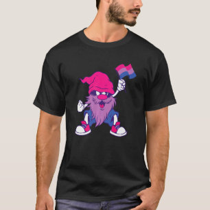Bisexuelle Flagge Gnome Herz Bi LGBTQ Bisexueller T-Shirt