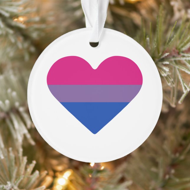 Bisexuelle Flagge Herz Ornament (Baum)