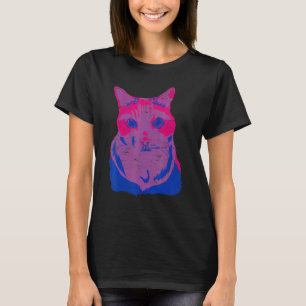 Bisexuelle Flagge Katze Que Lgbtq Bi Pride Monat B T-Shirt