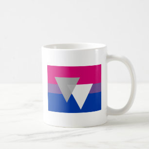 BISEXUELLE FLAGGE ORIGINAL MIT SYMBOL KAFFEETASSE
