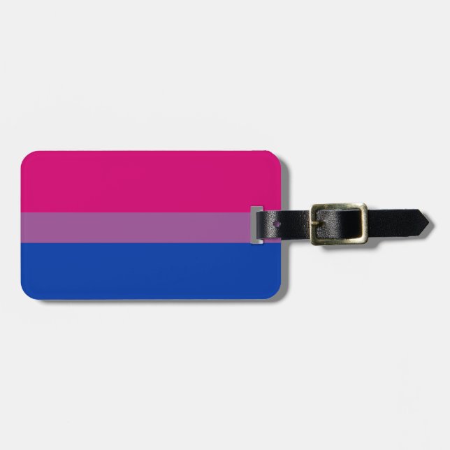 Bisexuelle Flagge Personalisiert Gepäckanhänger (Vorderseite horizontal)