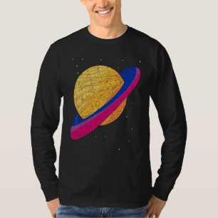 Bisexuelle Flagge Que Saturn Bi Pride Lgbt Bisexua T-Shirt