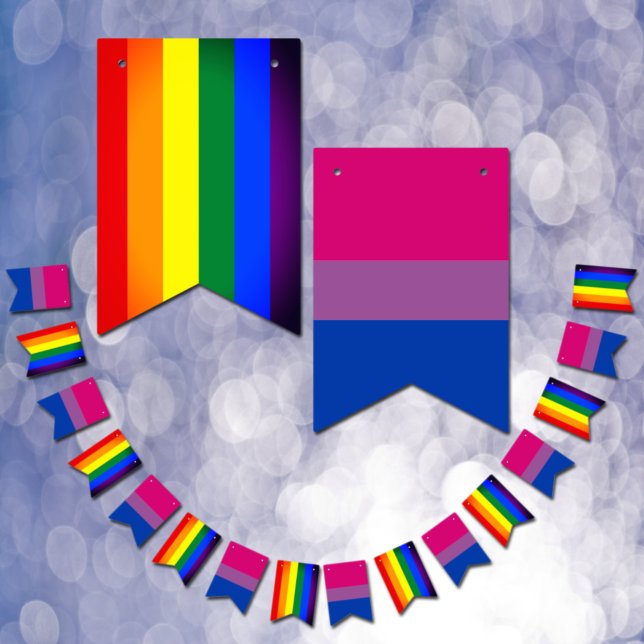 Bisexuelle Flagge & Regenbogenflagge, Stolz/Geschl (Von Creator hochgeladen)
