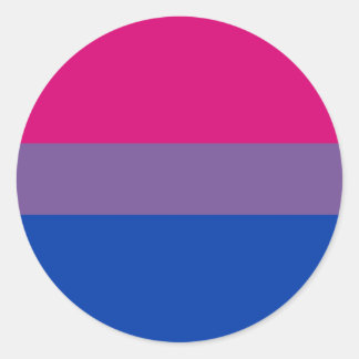 Bisexuelle Flagge Runder Aufkleber