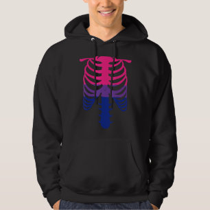 Bisexuelle Flagge Skelettfahne Ribcage Bisexual 1 Hoodie