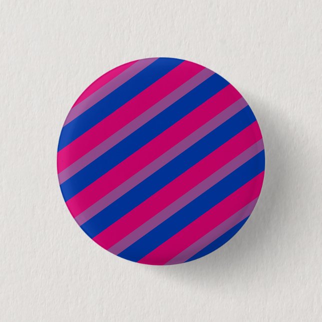 Bisexuelle Flaggen | Bisexueller Stolz Button (Vorderseite)