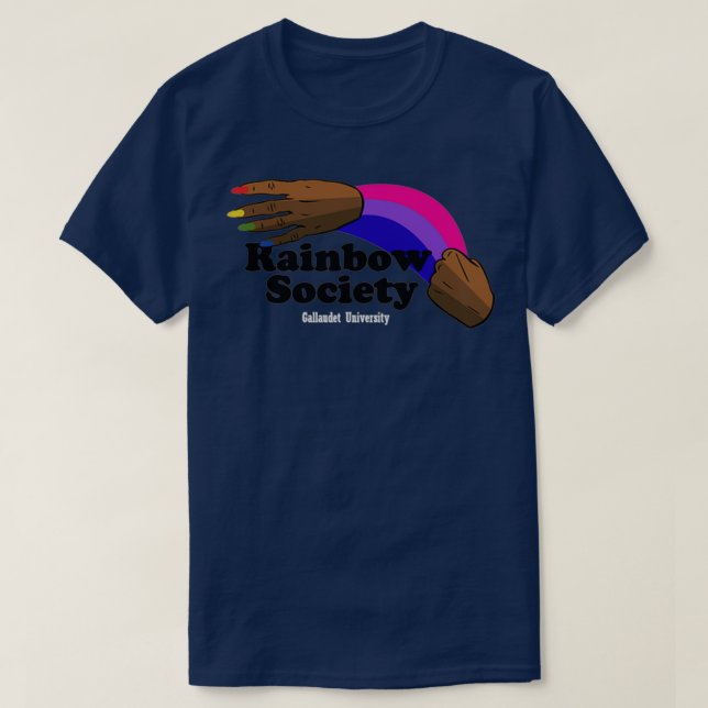 Bisexuelle FlaggenfarbenRainbow Society T-Shirt (Design vorne)