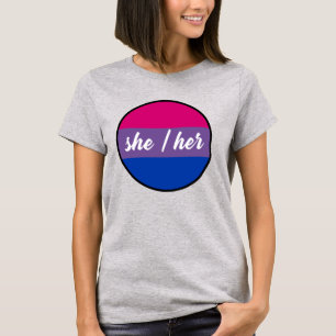 Bisexuelle Frau und ihr T - Shirt