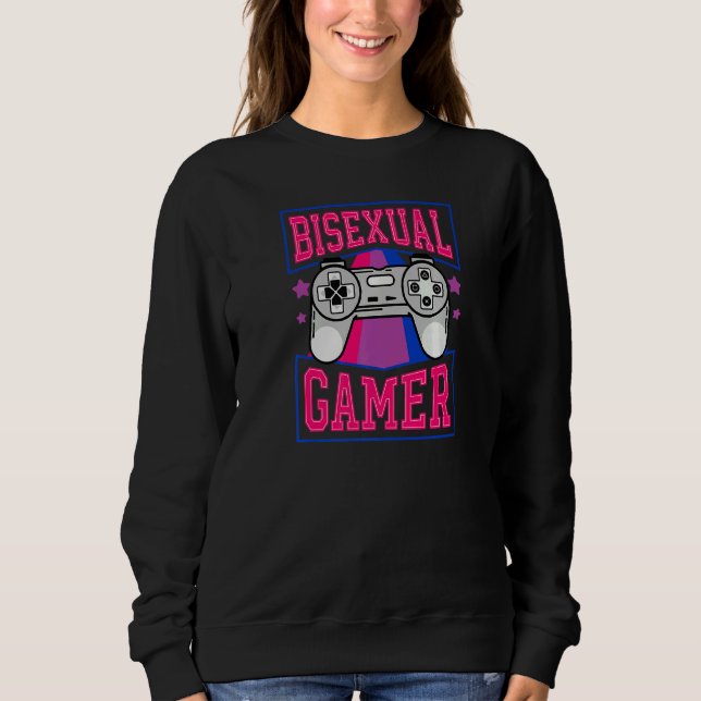 Bisexuelle Gamer-Videospiele Niedlich Trendy Bi Pr Sweatshirt (Vorderseite)