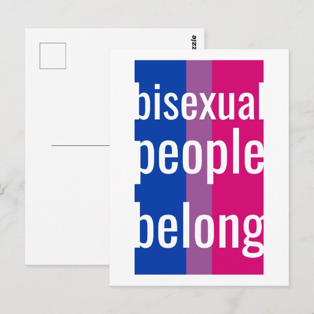 Bisexuelle gehören postkarte (Vorne/Hinten)