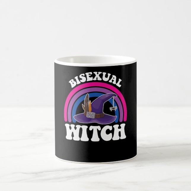Bisexuelle Hexe Bi Stolz Halloween Kaffeetasse (Mittel)