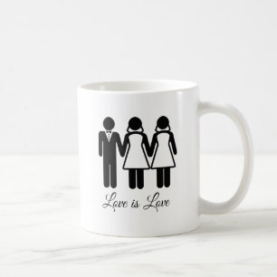 BISEXUELLE HOCHZEIT LIEBE IST LIEBE TASSE