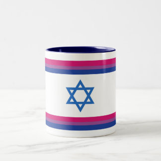 Bisexuelle Israel Pride Flagge Klein Zweifarbige Tasse