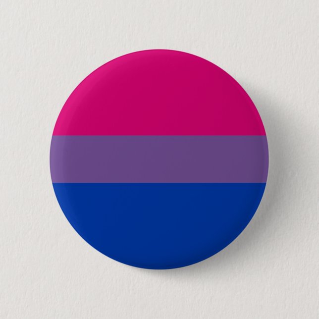 Bisexuelle LGBT Stolz-Regenbogen-Flagge Button (Vorderseite)