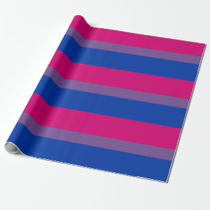 Bisexuelle LGBTQ-Stolzflagge gestreift Pink Geschenkpapier